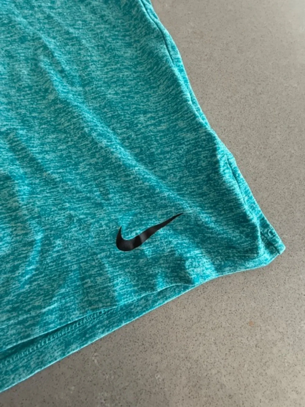 Women's NIKE Dri-Fit Teal Fitted Scoop Neck Short Sleeve Shirt XL X-Large
